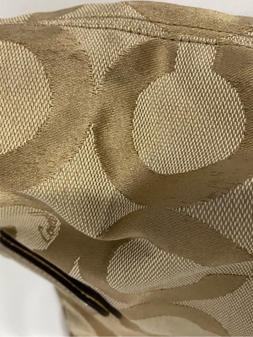 Coach Large Logo Tan Shoulder Purse Used - Picture 10 of 16